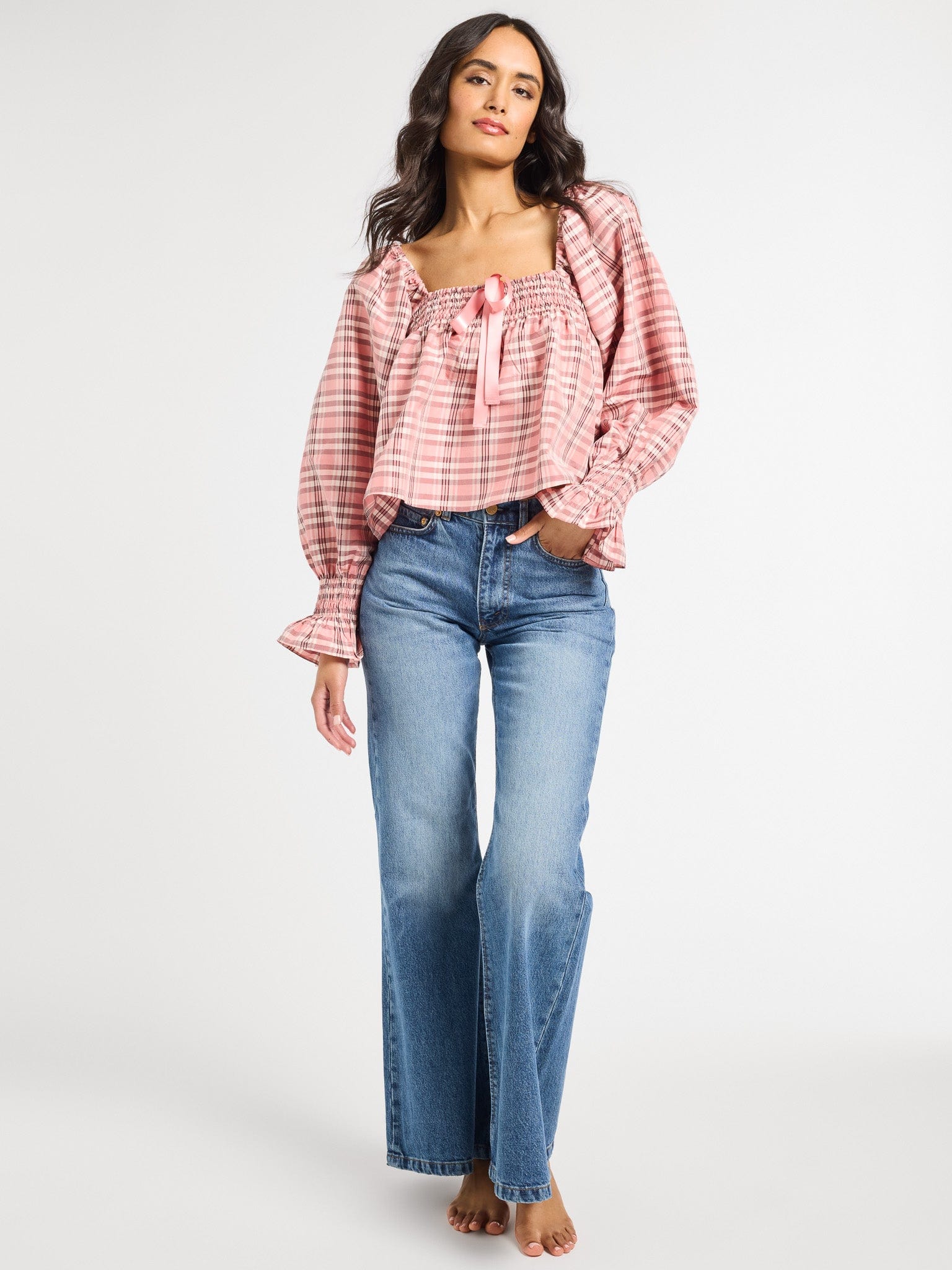 MILLE Clothing Jesse Top in Sugarplum Plaid