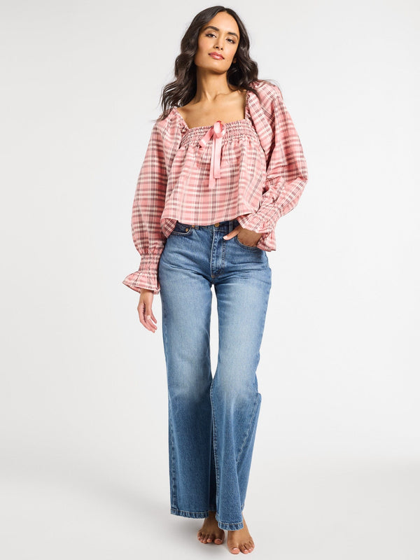 Jesse Top in Sugarplum Taffeta — view 2