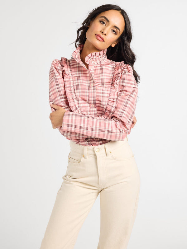 Jolie Top in Sugarplum Taffeta — view 5