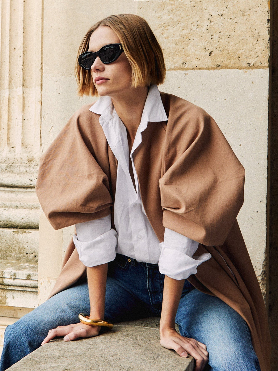 Josephine Coat in Almond – MILLE 