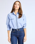 MILLE Clothing Julien Top in Ciel