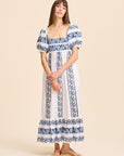 MILLE Clothing Kaiya Dress in Santorini Embroidery