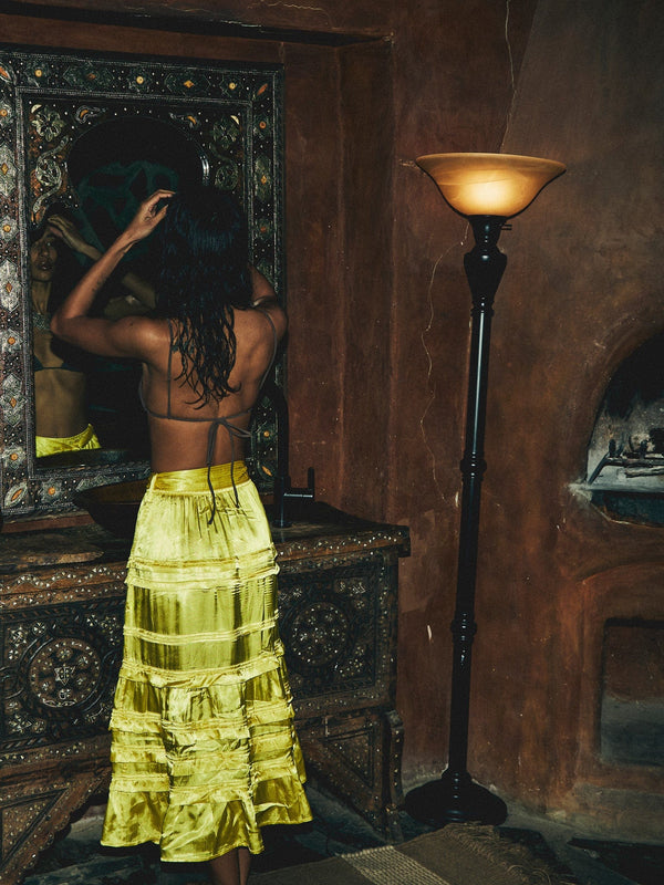 Kasia Skirt in Citron — view 2