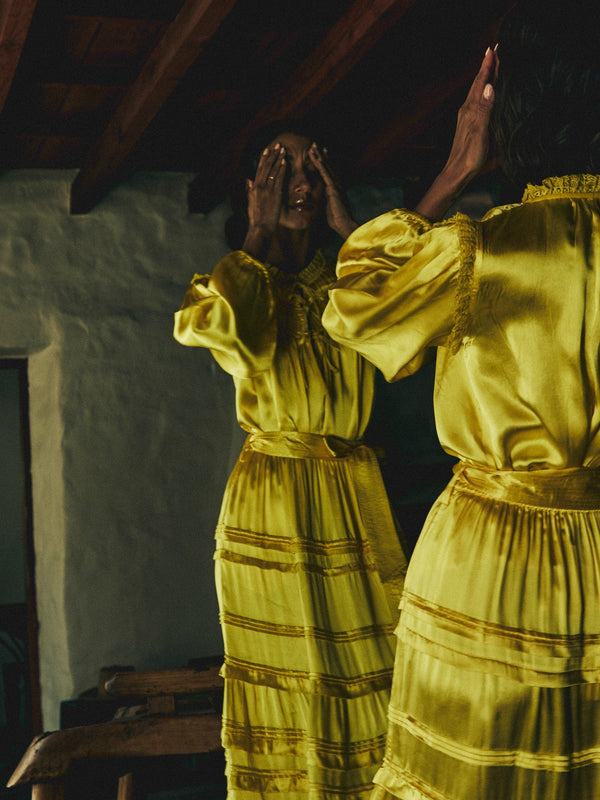 Kasia Skirt in Citron — view 4
