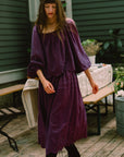 MILLE Clothing Leonie Skirt in Plum Eyelet