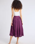 MILLE Clothing Leonie Skirt in Plum Eyelet