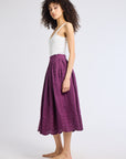 MILLE Clothing Leonie Skirt in Plum Eyelet