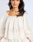 MILLE Clothing Leonie Skirt in White Eyelet
