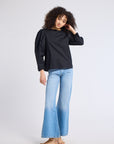 MILLE Lila Top in Black – full length portrait