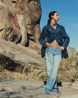 MILLE Clothing Lizzie Mid Rise Slouchy Jean in Pacific