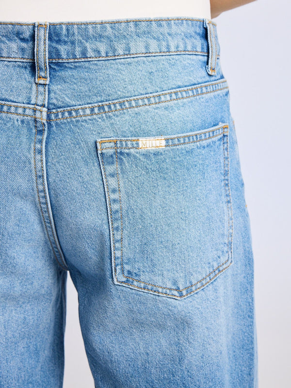 Lizzie Mid Rise Slouchy Jean in Pacific — view 12