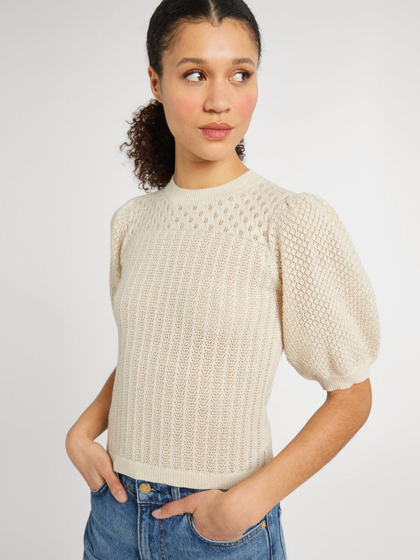 Lola Pullover in Ivory — view 1