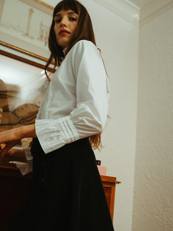 Lorelei Skirt in Black Cord — view 16