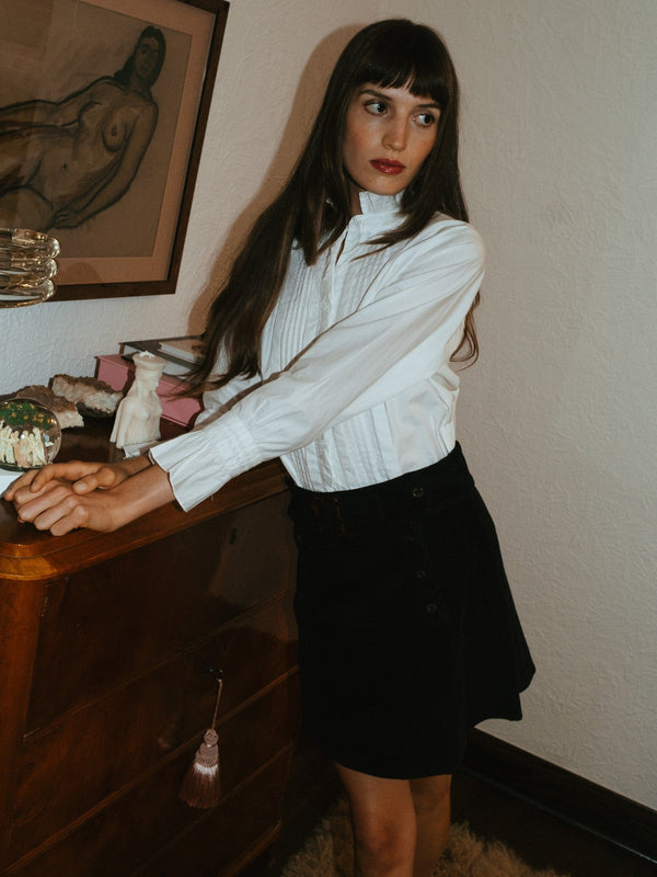 Lorelei Skirt in Black Cord — view 3
