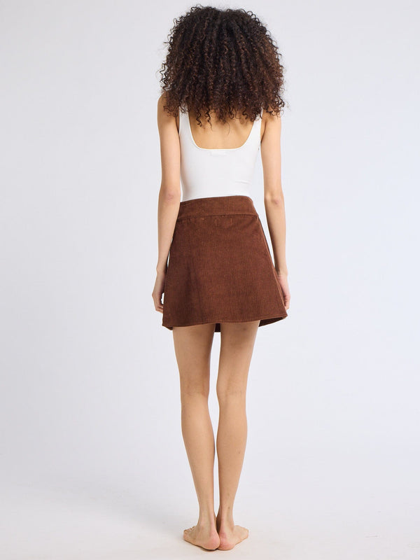 Lorelei Skirt in Coffee Cord — view 10