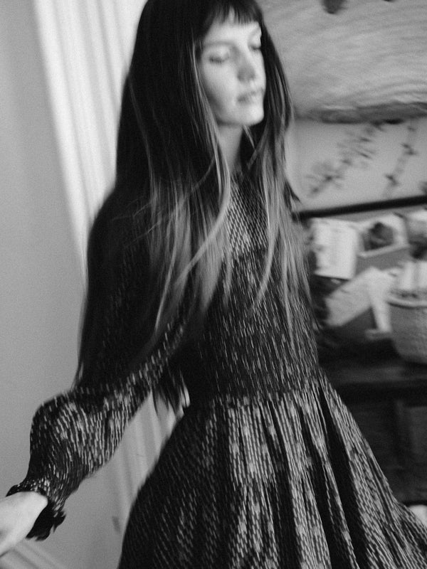 Maeve Dress in Burgundy Foulard — view 20