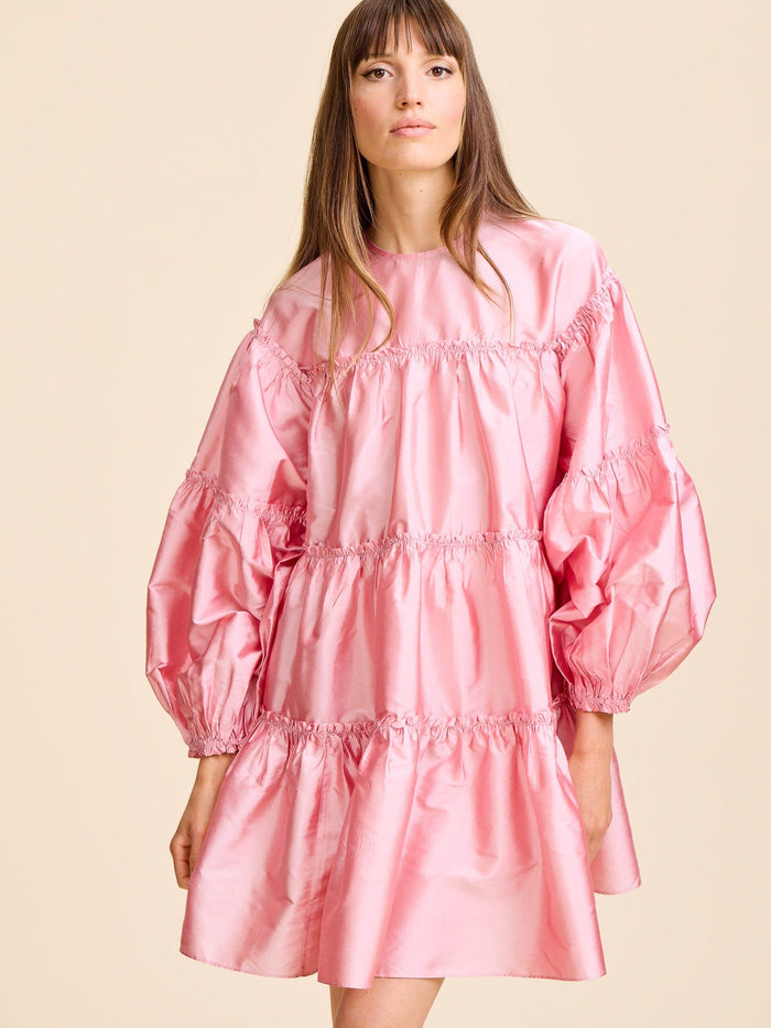 Mara Dress in Peony Taffeta