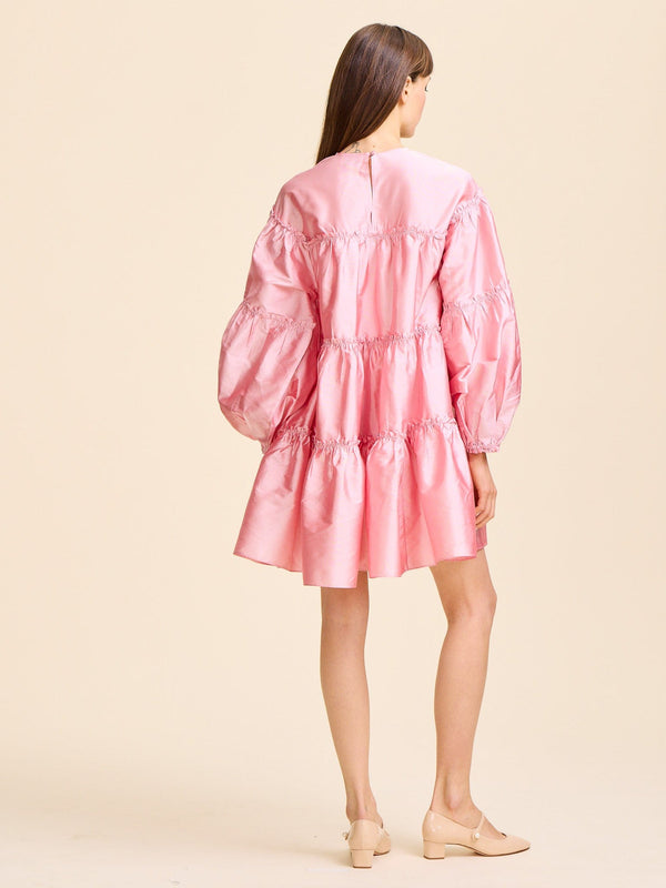 Mara Dress in Peony Taffeta — view 4