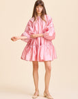 MILLE Clothing Mara Dress in Peony Taffeta