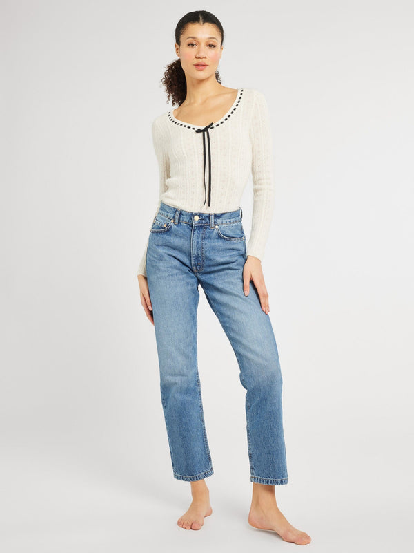 Margaret Pullover in Ivory — view 3