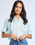 MILLE Clothing Marnie Top in Blue Hearts