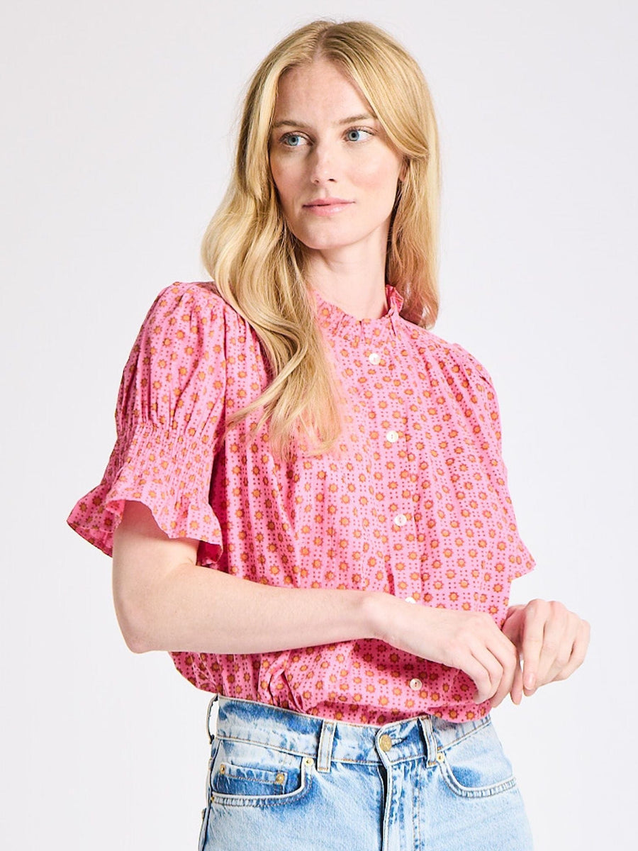 Marnie Top in Carmine Dot – MILLE