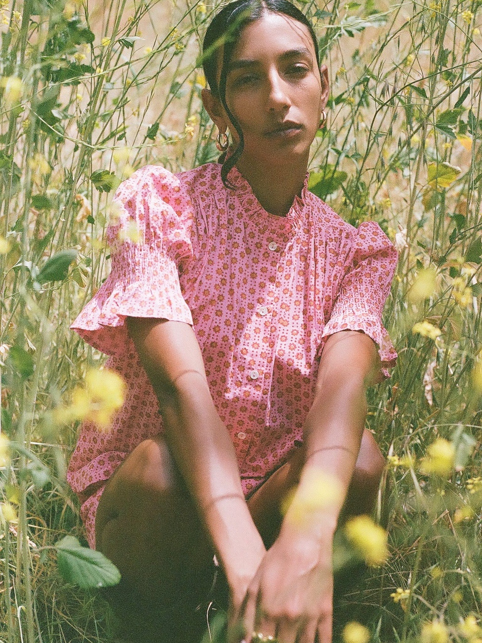 MILLE Clothing Marnie Top in Carmine Dot