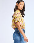 MILLE Clothing Marnie Top in Citron Floral