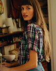 MILLE Clothing Marnie Top in Ivy Plaid