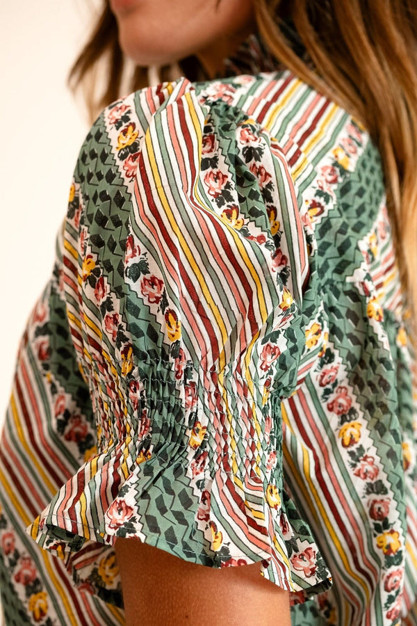 Marnie Top in Rose Stripe — view 5