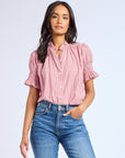 MILLE Clothing Marnie Top in Tango Stripe