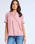 MILLE Clothing Marnie Top in Tango Stripe
