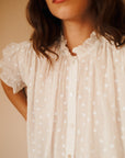 MILLE Clothing Marnie Top in White Hearts