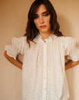 MILLE Clothing Marnie Top in White Hearts