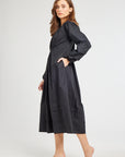 MILLE Clothing Marta Dress in Black Poplin