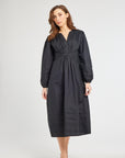 MILLE Clothing Marta Dress in Black Poplin