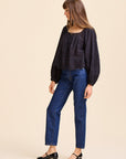 MILLE Clothing Maureen Top in Black Eyelet