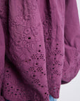 MILLE Clothing Maureen Top in Plum Eyelet