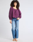 MILLE Clothing Maureen Top in Plum Eyelet