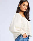 MILLE Clothing Maureen Top in White Eyelet
