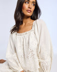 MILLE Clothing Maureen Top in White Eyelet