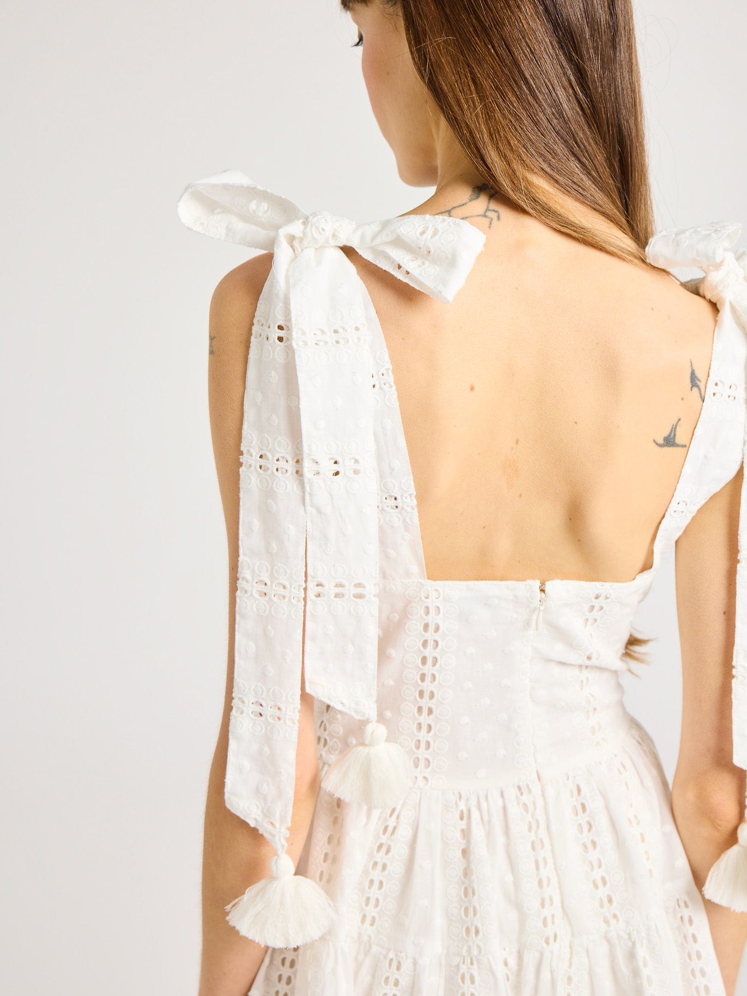 Molly Dress in White Eyelet – MILLE Molly Dress in White Eyelet – MILLE