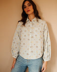 MILLE Clothing Molly Top in Seashell Embroidery