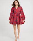MILLE Clothing Nan Wrap Dress in Carmine
