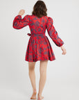 MILLE Clothing Nan Wrap Dress in Carmine