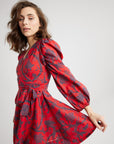MILLE Clothing Nan Wrap Dress in Carmine