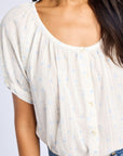 MILLE Clothing Naomi Top in Blue Flora