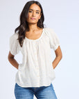 MILLE Clothing Naomi Top in Blue Flora