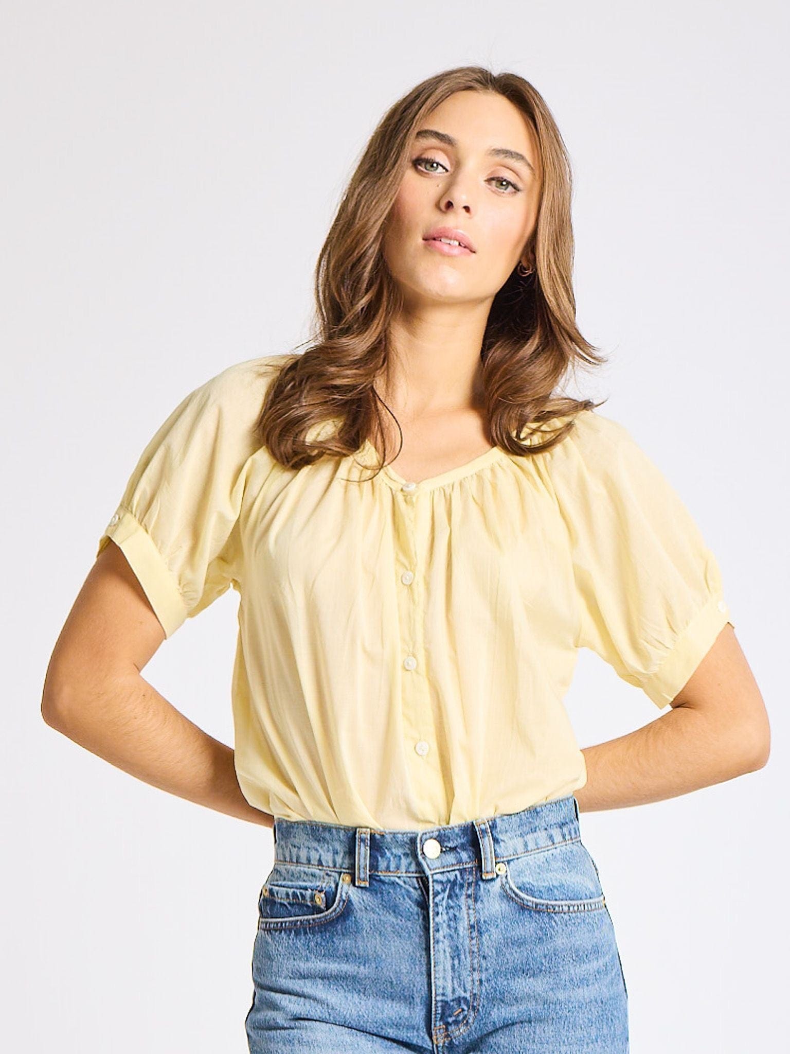 MILLE Clothing Naomi Top in Buttercream