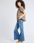 MILLE Clothing Naomi Top in Cocoa Floral